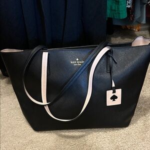 Kate Spade Black Tote with Pink Accents